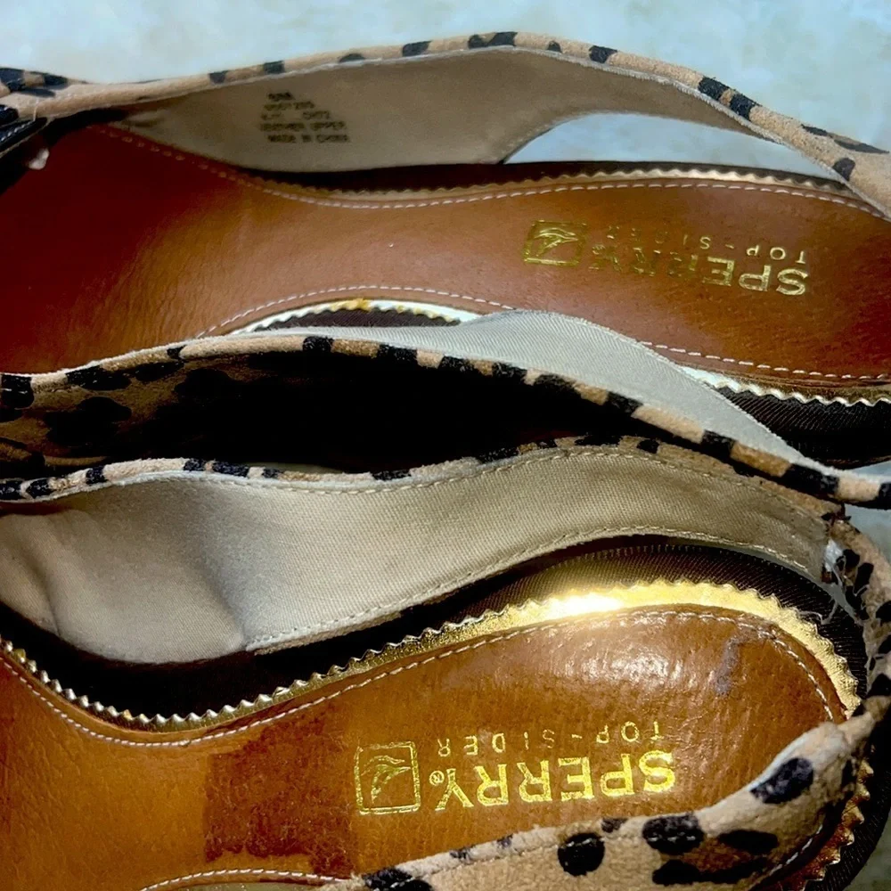 SperryTop Sider Southampton Leopard Print Cork Wedges